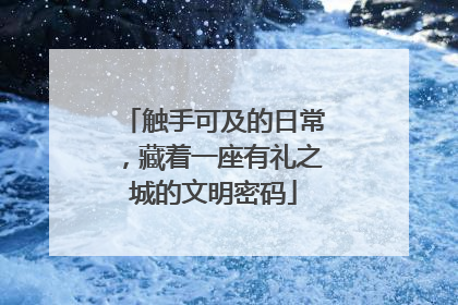 触手可及的日常，藏着一座有礼之城的文明密码