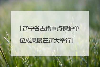辽宁省古籍重点保护单位成果展在辽大举行