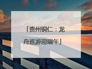 贵州铜仁：龙舟巡游迎端午