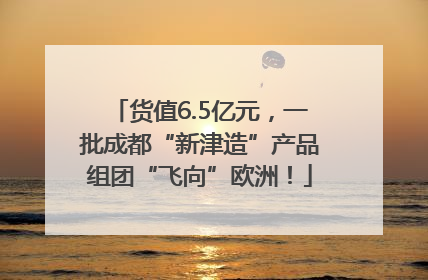 货值6.5亿元，一批成都“新津造”产品组团“飞向”欧洲！