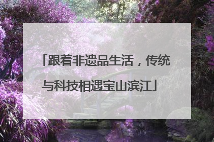 跟着非遗品生活，传统与科技相遇宝山滨江