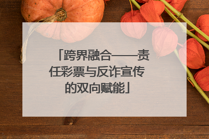 跨界融合——责任彩票与反诈宣传的双向赋能