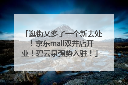 逛街又多了一个新去处！京东mall双井店开业！碧云泉强势入驻！