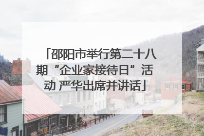 邵阳市举行第二十八期“企业家接待日”活动 严华出席并讲话