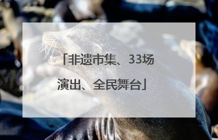 非遗市集、33场演出、全民舞台