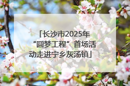 长沙市2025年“圆梦工程”首场活动走进宁乡灰汤镇