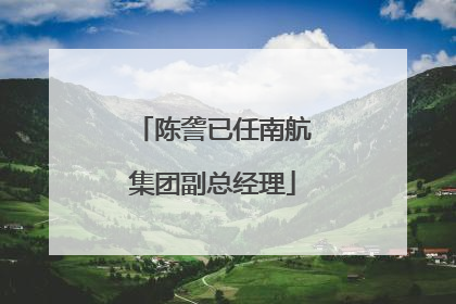 陈詟已任南航集团副总经理