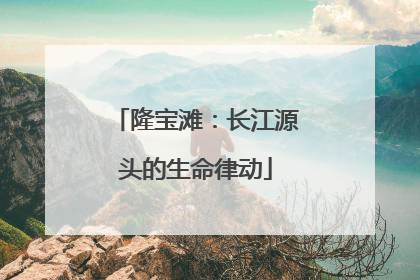 隆宝滩：长江源头的生命律动