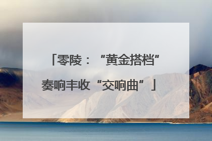 零陵：“黄金搭档”奏响丰收“交响曲”