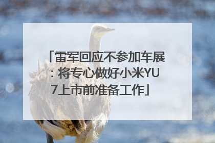 雷军回应不参加车展：将专心做好小米YU7上市前准备工作