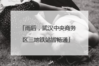 雨后，武汉中央商务区三地铁站皆畅通