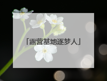 露营基地逐梦人