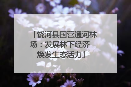 饶河县国营通河林场：发展林下经济 焕发生态活力
