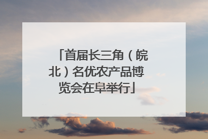 首届长三角（皖北）名优农产品博览会在阜举行