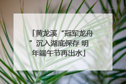 黄龙溪“冠军龙舟”沉入湖底保存 明年端午节再出水