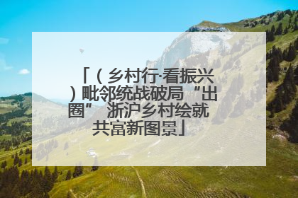 （乡村行·看振兴）毗邻统战破局“出圈” 浙沪乡村绘就共富新图景