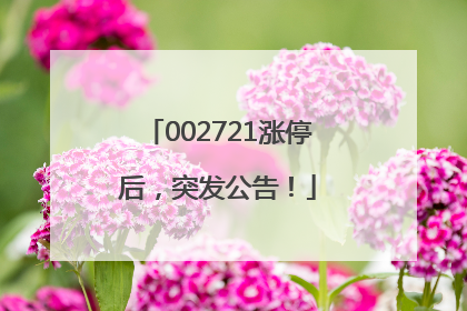 002721涨停后，突发公告！