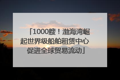 1000艘！渤海湾崛起世界级船舶租赁中心 促进全球贸易流动