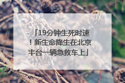 19分钟生死时速！新生命降生在北京丰台一辆急救车上