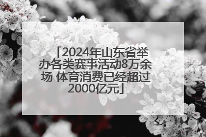 2024年山东省举办各类赛事活动8万余场 体育消费已经超过2000亿元