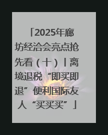 2025年廊坊经洽会亮点抢先看（十）丨离境退税“即买即退”便利国际友人“买买买”