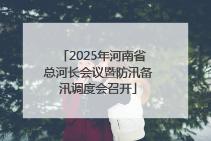 2025年河南省总河长会议暨防汛备汛调度会召开