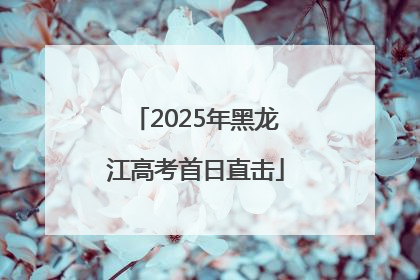 2025年黑龙江高考首日直击