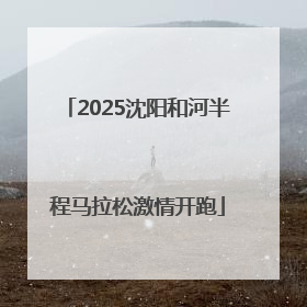 2025沈阳和河半程马拉松激情开跑