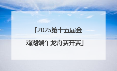 2025第十五届金鸡湖端午龙舟赛开赛