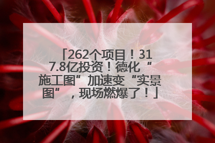 262个项目！317.8亿投资！德化“施工图”加速变“实景图”，现场燃爆了！