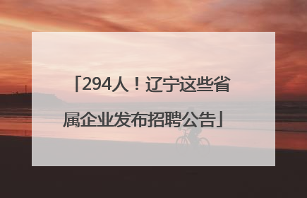 294人！辽宁这些省属企业发布招聘公告
