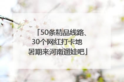 50条精品线路、30个网红打卡地 暑期来河南遛娃吧