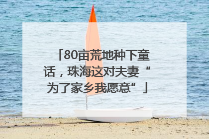 80亩荒地种下童话，珠海这对夫妻“为了家乡我愿意”