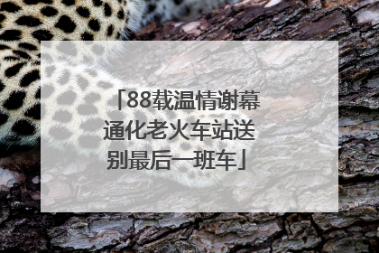 88载温情谢幕 通化老火车站送别最后一班车