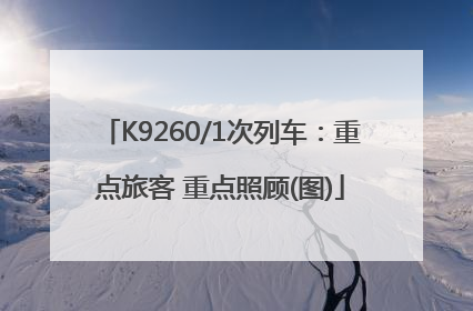 K9260/1次列车：重点旅客 重点照顾(图)